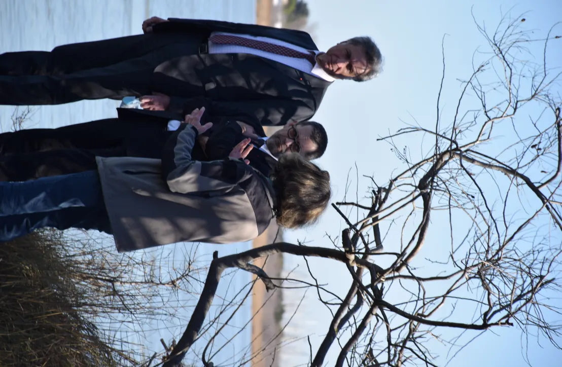 Visite de Michaël Weber et Eric Brua dans le Parc naturel régional de Camargue avec le Président du Parc, Patrick de Carolis