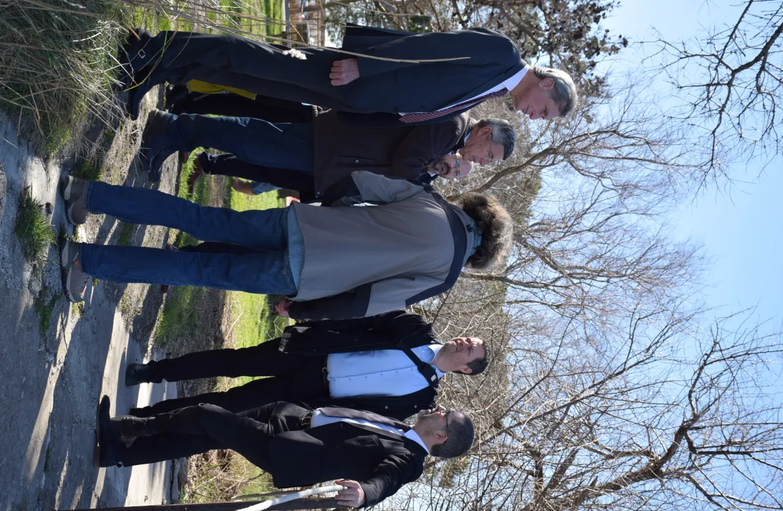 Visite de Michaël Weber et Eric Brua dans le Parc naturel régional de Camargue avec le Président du Parc, Patrick de Carolis