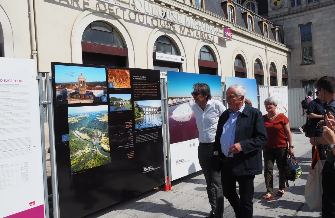 Vernissage de l'exposition photographique de France. Patrimoines & Territoires d’exception en gare de Toulouse Matabiau 19 mai 2022