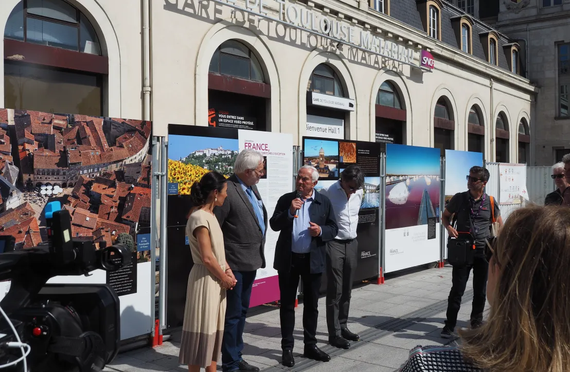 Vernissage de l'exposition photographique de France. Patrimoines & Territoires d’exception en gare de Toulouse Matabiau 19 mai 2022