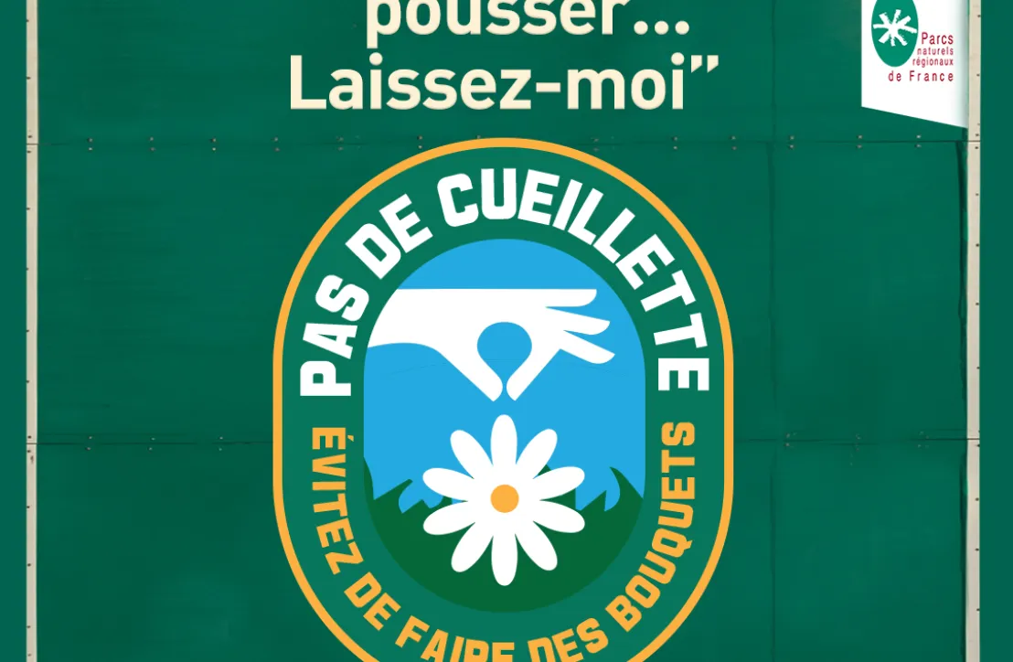 Pas de cueillette - Visuel issu de la campagne "Quand on arrive en Parc"