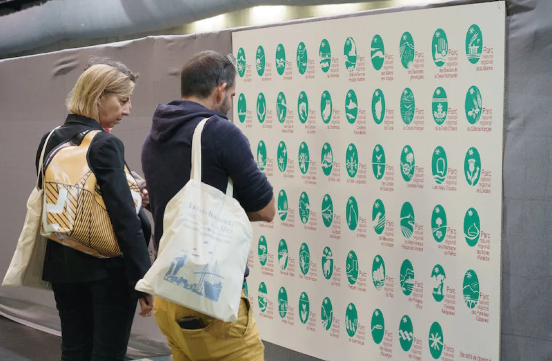 Mur des logo des Parcs
