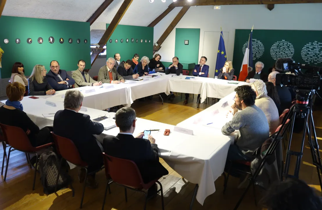 Venue de la secrétaire d'Etat Bérangère Couillard au Parc de la Brenne le 2 février 2023