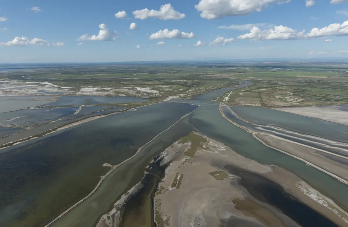 La Camargue vue du ciel