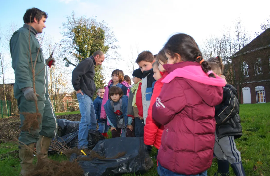 Plantation avec des enfants - PNR Avesnois