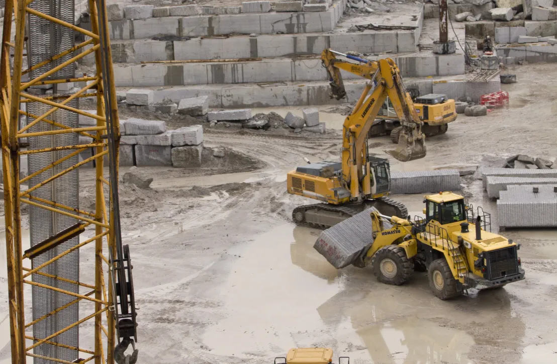 Site d'exploitation de granit à Saint-Salvy-de-la Balme (81), carrière PLO