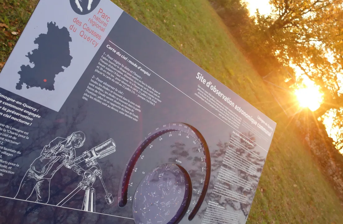 Table d'observation astronomique à Limogne en Quercy