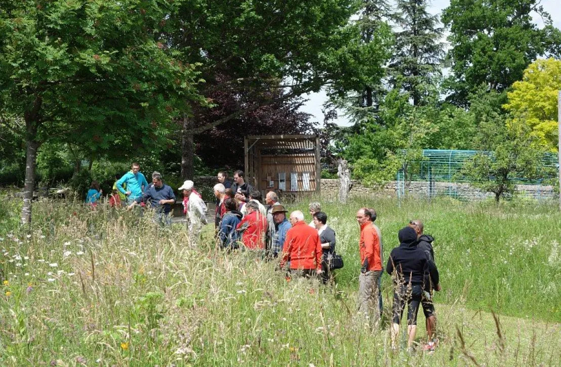 Portes ouvertes abeilles dans le jardin de la Maison du Parc du Pilat