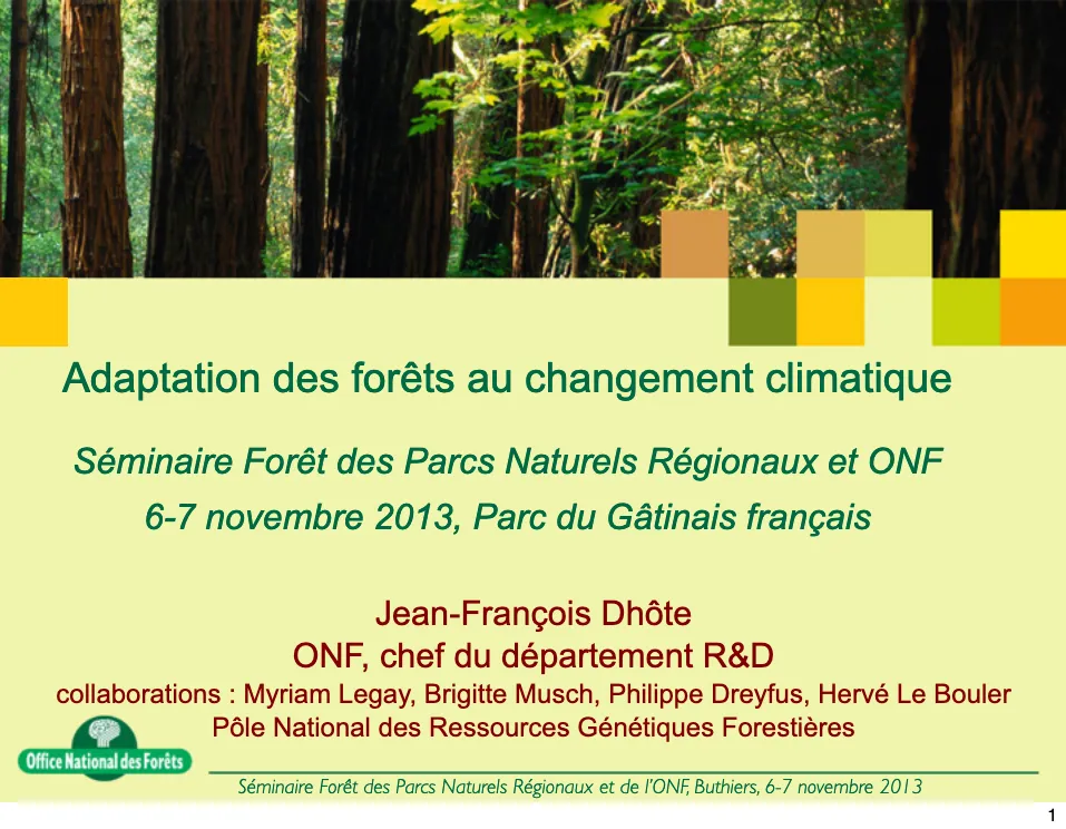 Adaptation des forêts au changement climatique