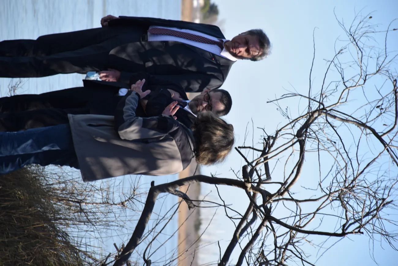 Visite de Michaël Weber et Eric Brua dans le Parc naturel régional de Camargue avec le Président du Parc, Patrick de Carolis