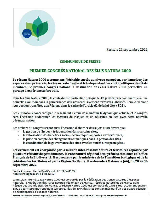 CP Congrès N2000 