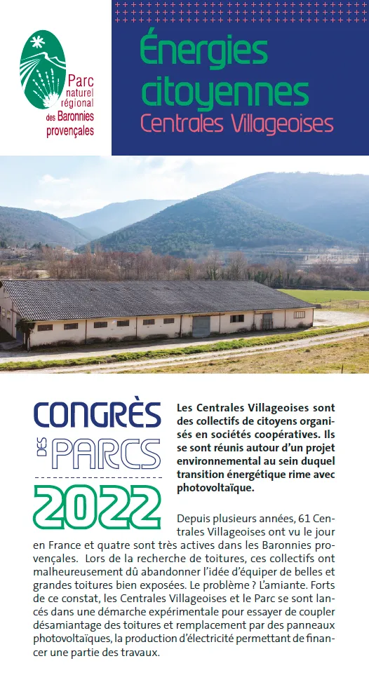 Energies citoyennes et centrales villageoises, panneau du marché aux initiatives 2022