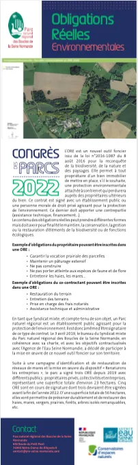 Obligations réelles environnementales : un outils foncier pour la reconquête de la biodiversité