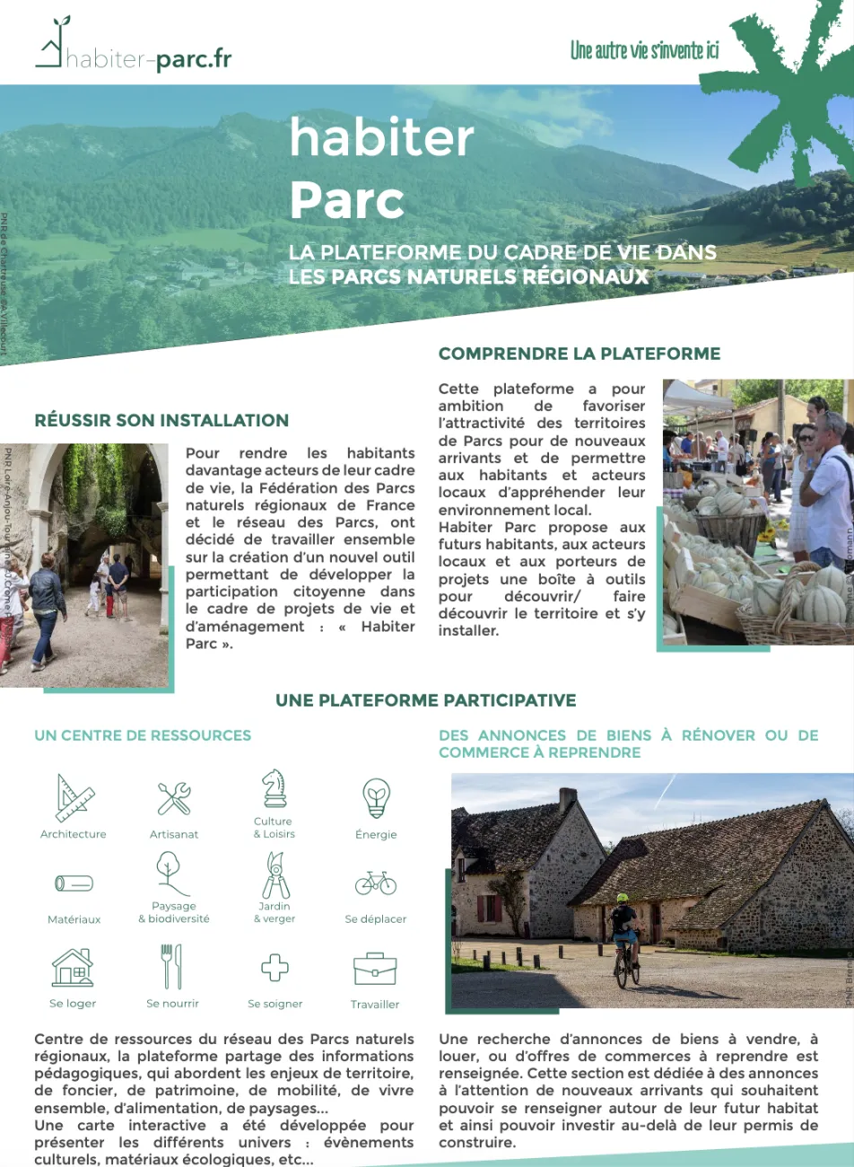 Visuel plaquette Habiter Parc
