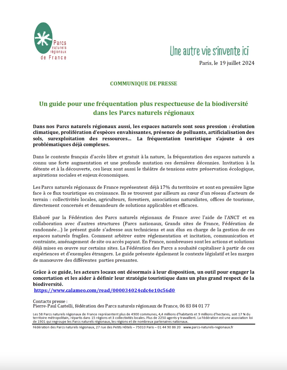 Guide frésuentation touristique CP