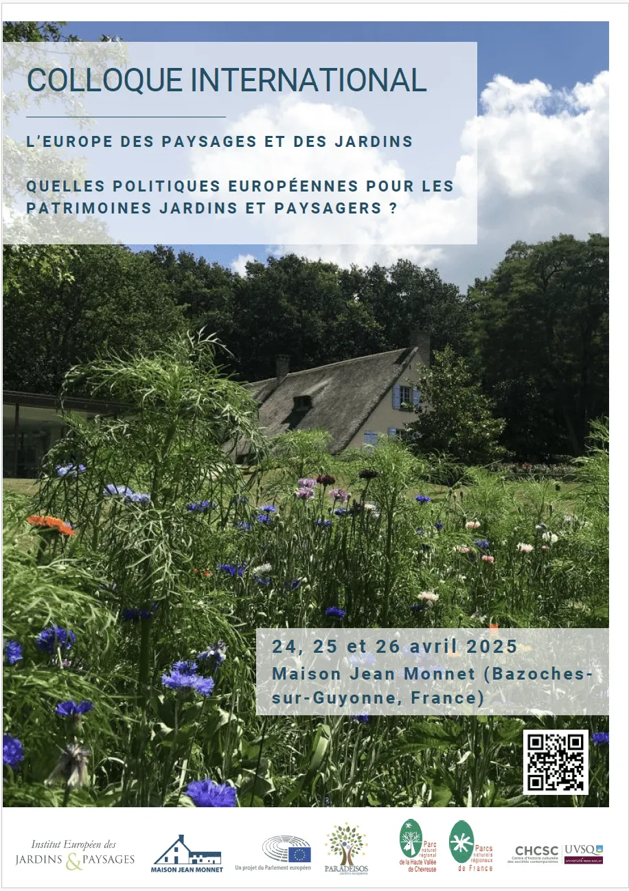 Affiche Colloque International L'Europe des jardins et des paysages