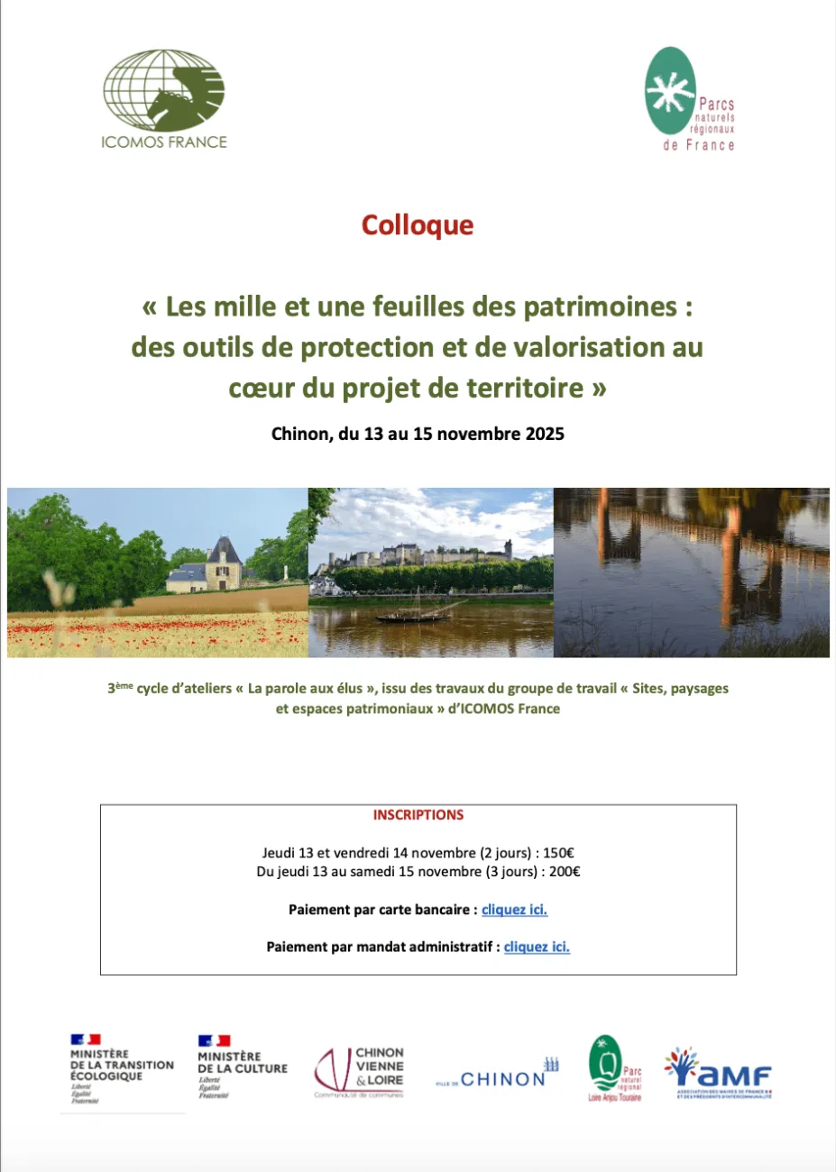 Programme du séminaire ICOMOS à Chinon