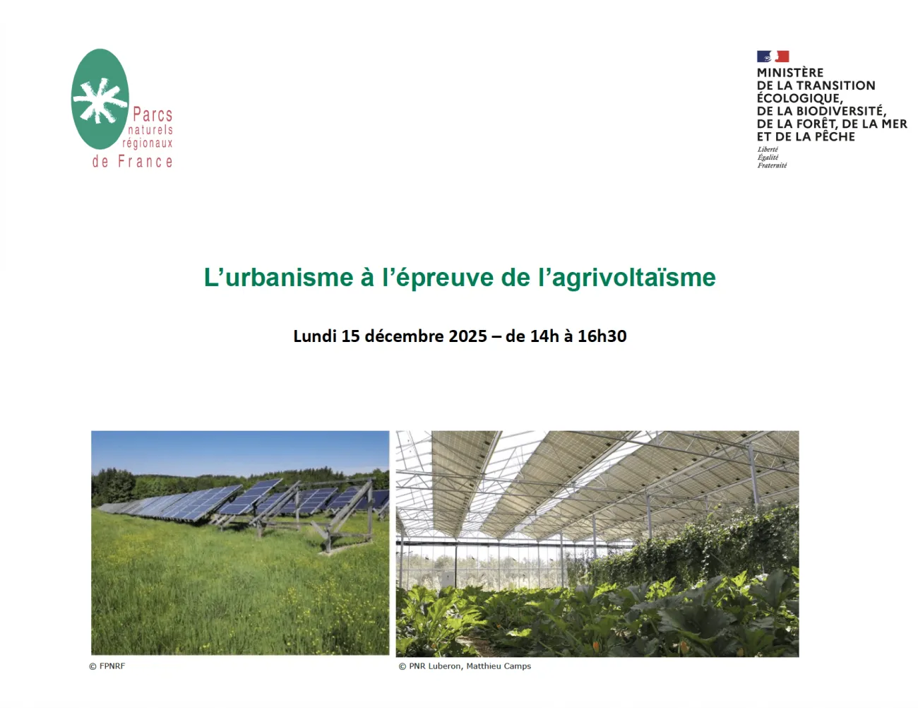 Photo programme agrivoltaïsme