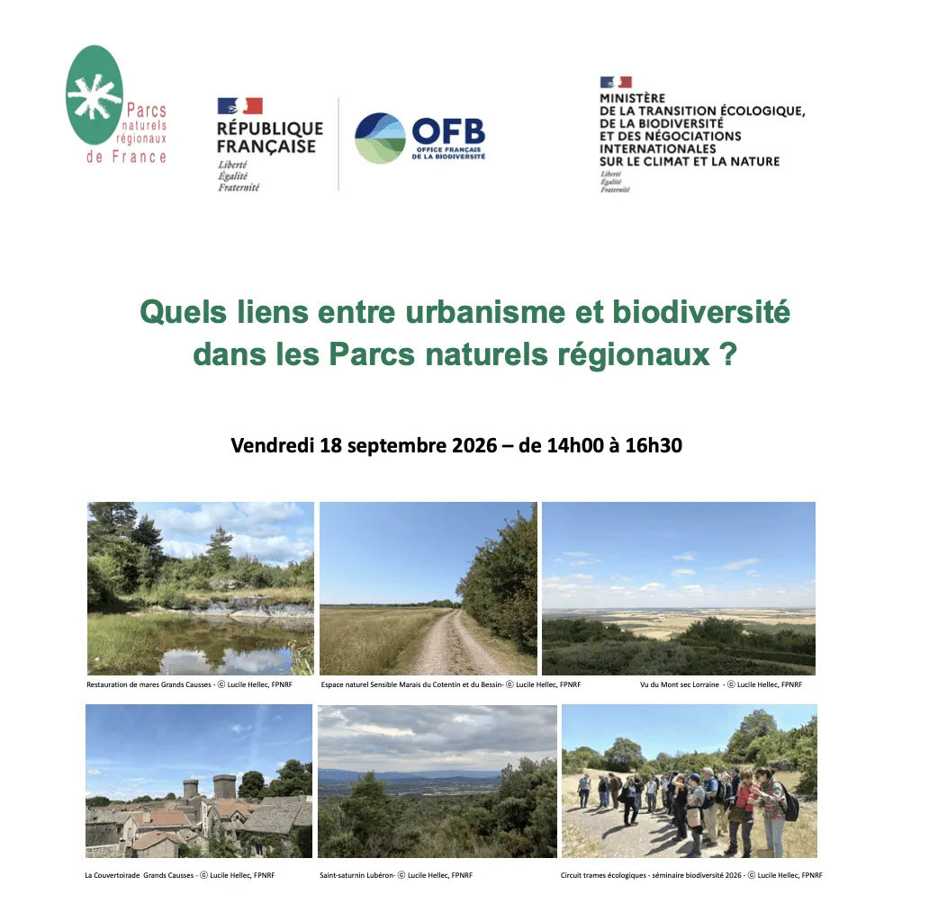 Quels liens entre urbanisme et biodiversité dans les Parcs naturels régionaux ?