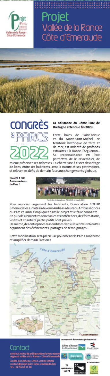 Projet de Parc Vallée de la Rance, Côte d'Emeraude