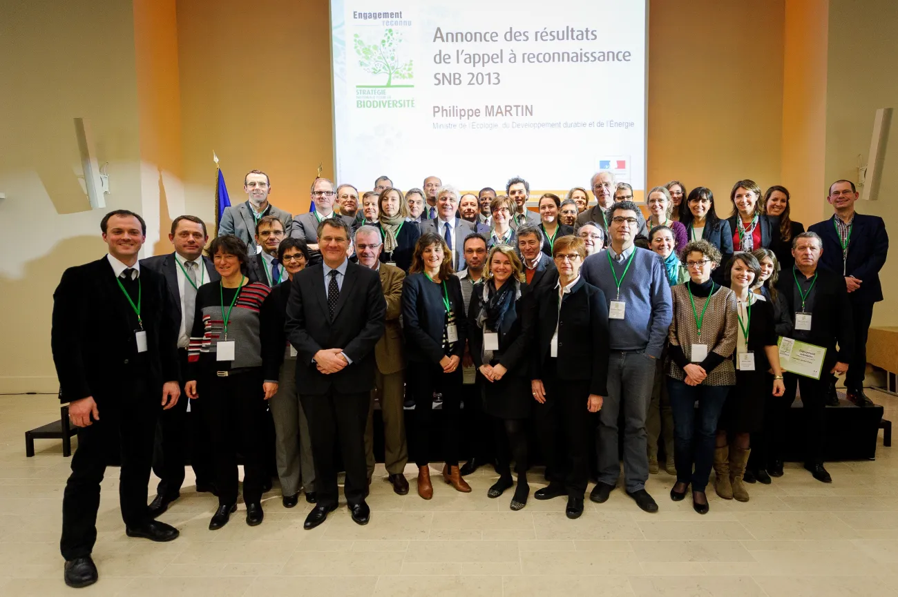 les lauréats en présence du Ministre de l'Ecologie, du Développement durable et de l'Energie, Philippe Martin
