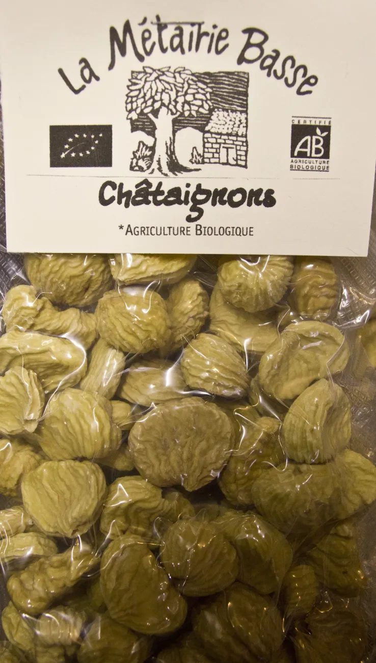 Châtaignons, produits Marqué Parc, la Métairie Basse, Courniou (34)