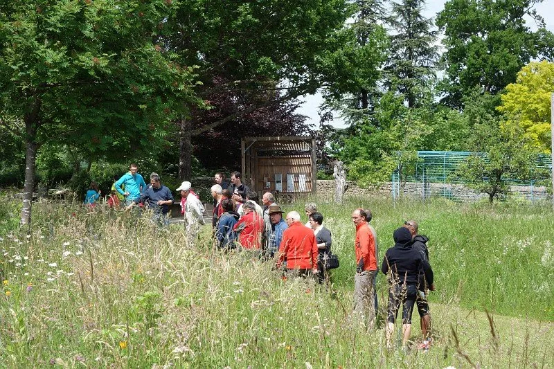 Portes ouvertes abeilles dans le jardin de la Maison du Parc du Pilat
