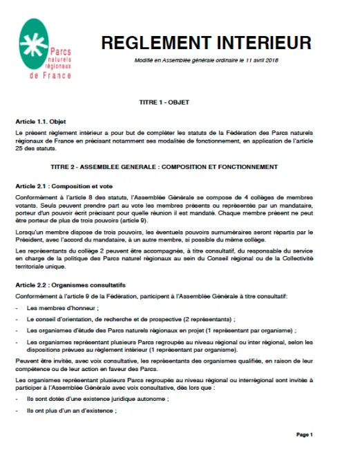 Réglement intérieur FPNRF 11/04/2018