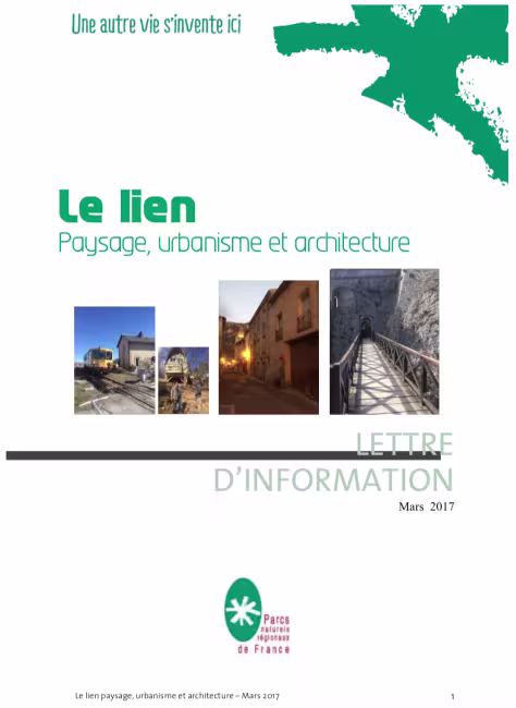 Le Lien Paysage Urbanisme et Architecture - Mars 2017