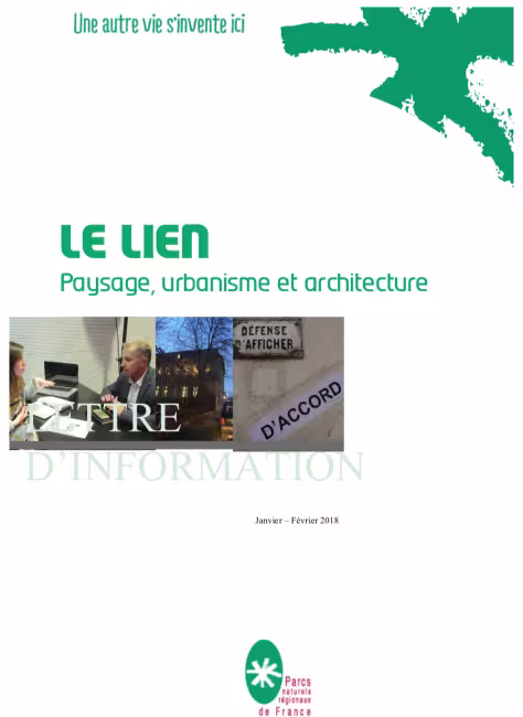 Le Lien paysage Urbanisme et Architecture - Janvier & Février 2018