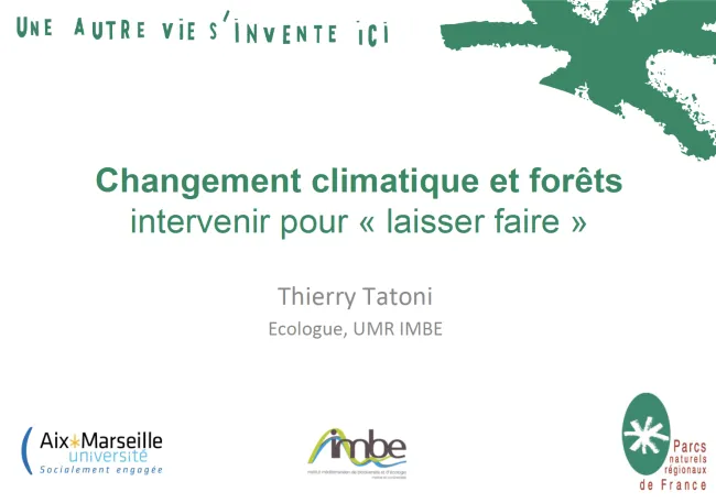 Thierry Tatoni, présentation du 22 avril