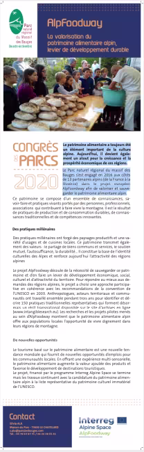 AlpFoodway - La valorisation du patrimoine alimentaire alpin, levier de développement durable