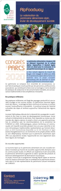AlpFoodway - La valorisation du patrimoine alimentaire alpin, levier de développement durable