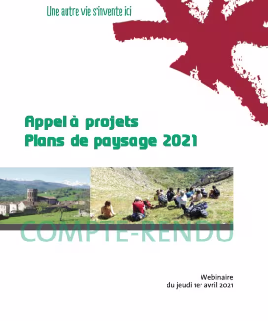 Visio-conférence - Appel à projets Plans de paysages 2021