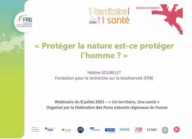 "Un territoire, une santé" Intervention H.Soubelet (FRB)