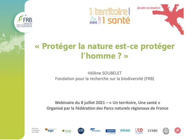 "Un territoire, une santé" Intervention H.Soubelet (FRB)