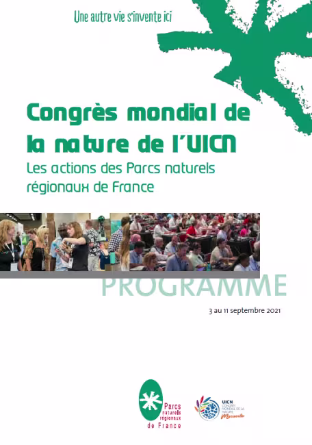 Programme actions des Parcs au congrès UICN - couverture