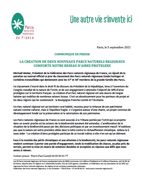 CP classement Doubs et Corbières