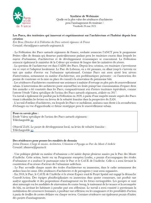 Visio-conférence - La plus-value des résidences d’architectes pour l’aménagement du territoire