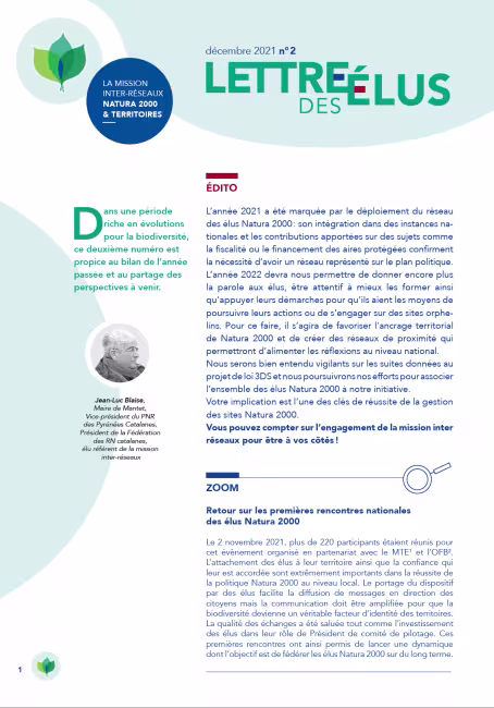 N°2  Lettre des élus Natura 2000