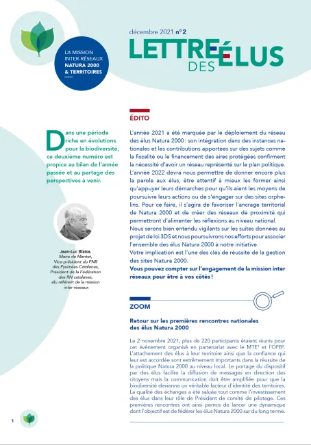 N°2  Lettre des élus Natura 2000