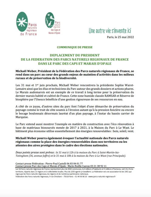 CP 2022-05-25 Déplacement Caps et marais d'Opale