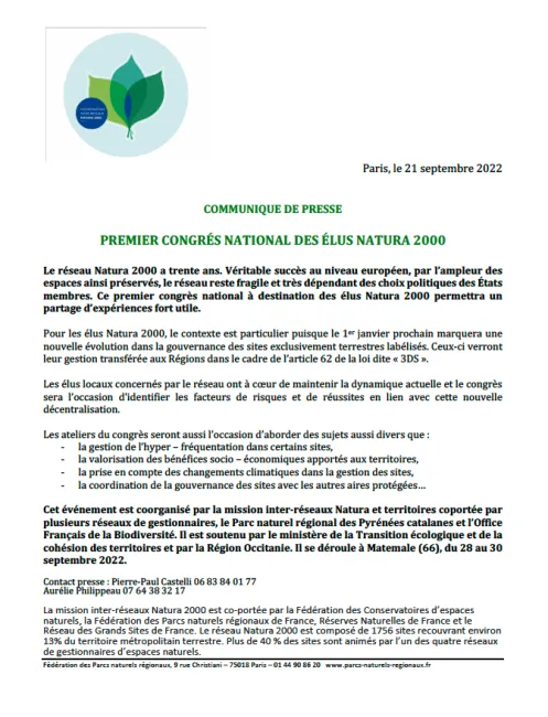 CP Congrès N2000