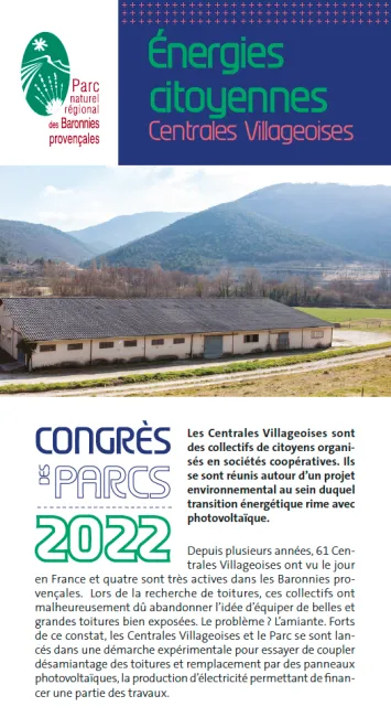 Energies citoyennes et centrales villageoises, panneau du marché aux initiatives 2022