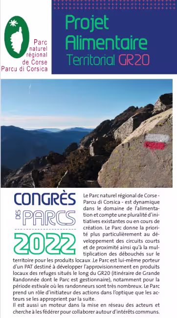 Projet alimentaire territorial GR20, panneau du marché aux initiatives 2022