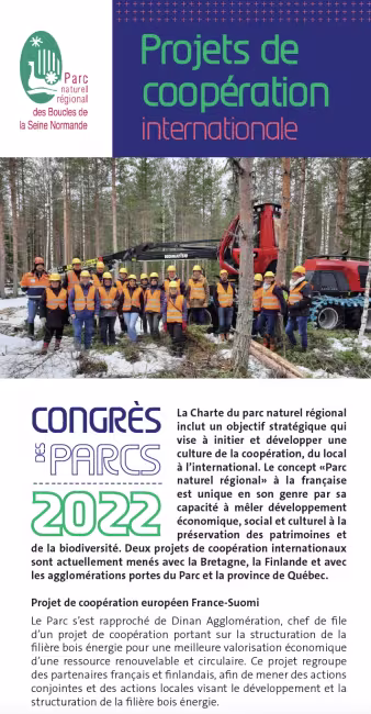 Projets de coopérationcoopération internationale dans les Boucles de la Seine