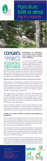 Agriculture, forêt et climat Agir & s’adapter