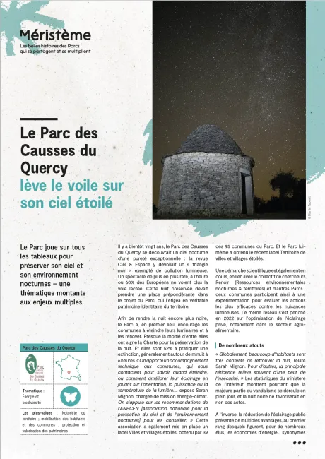Le Parc des Causses du Quercy lève le voile sur son ciel étoilé