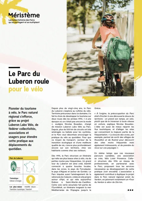 Le Parc du Luberon roule pour le vélo