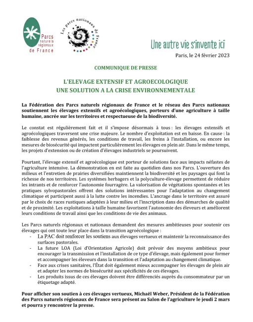 CP Elevage extensif et agroécologique